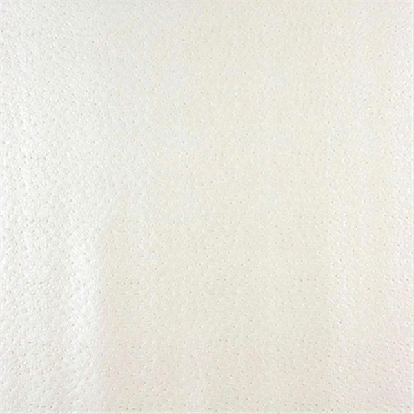 Finefabrics 54 in. Wide White, Emu Ostrich Faux Leather Vinyl FI60024